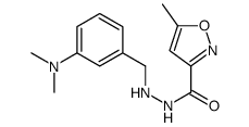 N'-[[3-(dimethylamino)phenyl]methyl]-5-methyl-1,2-oxazole-3-carbohydrazide结构式