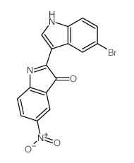 2-(5-bromoindol-3-ylidene)-5-nitro-1H-indol-3-one structure