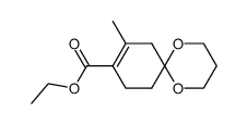 ethyl 2-methyl-4-oxocyclohex-1-en-1-carboxylate propane-1,3-diyl acetal Structure