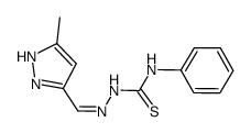 5(3)-methylpyrazole-3(5)-aldehydo-4-phenylthiosemicarbazone结构式