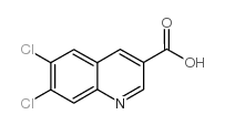 6,7-二氯喹啉-3-羧酸结构式