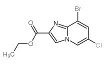 8-溴-6-氯咪唑并[1,2-A]吡啶-2-甲酸乙酯结构式