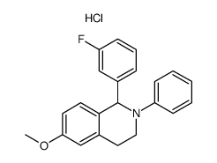(-)-1-(m-fluorophenyl)-6-methoxy-2-phenyl-1,2,3,4-tetrahydroisoquinoline hydrochloride结构式