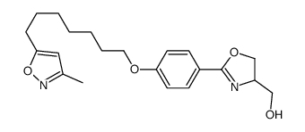 [2-[4-[7-(3-methyl-1,2-oxazol-5-yl)heptoxy]phenyl]-4,5-dihydro-1,3-oxazol-4-yl]methanol Structure