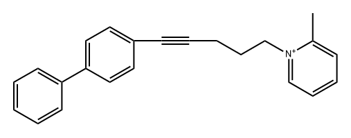 Pyridinium, 1-(5-[1,1'-biphenyl]-4-yl-4-pentyn-1-yl)-2-methyl- Structure