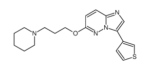 6-(3-piperidin-1-yl-propoxy)-3-thiophen-3-yl-imidazo[1,2-b]pyridazine结构式