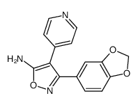 5-Amino-3-(3,4-methylenedioxyphenyl)-4-(4-pyridyl)isoxazole结构式