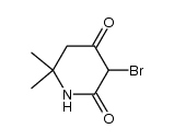 3-bromo-6,6-dimethyl-piperidine-2,4-dione结构式