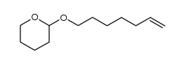 7-(tetrahydropyran-2-yloxy)hept-1-ene结构式