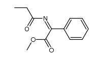 2-(Propionylimino)-2-phenylessigsaeure-methylester Structure