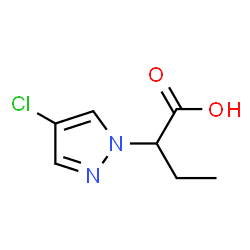 2-(4-Chloro-1H-pyrazol-1-yl)butanoic acid Structure