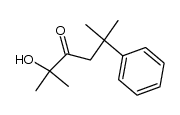 2-hydroxy-2,5-dimethyl-5-phenyl-hexan-3-one结构式