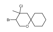 3-bromo-4-chloro-4-methyl-1-oxaspiro[5.5]undecane结构式
