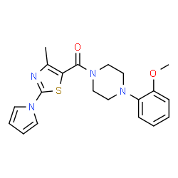 [4-(2-methoxyphenyl)piperazin-1-yl][4-methyl-2-(1H-pyrrol-1-yl)-1,3-thiazol-5-yl]methanone结构式