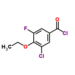 3-Chloro-4-ethoxy-5-fluorobenzoyl chloride Structure