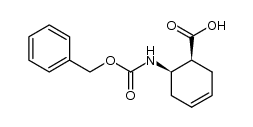 (1S,6R)-6-benzyloxycarbonylaminocyclohex-3-enecarboxylic acid结构式