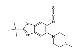 2-tert-butyl-6-isothiocyanato-5-(4-methyl-piperazin-1-yl)benzothiazole结构式