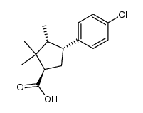 (1R,3R,4R)-4-(4-chlorophenyl)-2,2,3-trimethylcyclopentanecarboxylic acid结构式