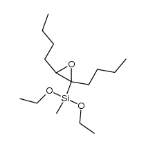 (2,3-dibutyloxiran-2-yl)diethoxy(methyl)silane结构式