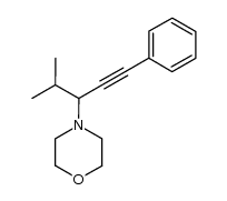 4-(1-isopropyl-3-phenylprop-2-yn-1-yl)morpholine结构式