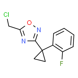 5-CHLOROMETHYL-3-[1-(2-FLUORO-PHENYL)-CYCLOPROPYL]-[1,2,4]OXADIAZOLE Structure
