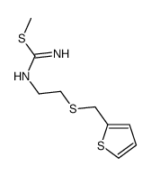 methyl N'-[2-(thiophen-2-ylmethylsulfanyl)ethyl]carbamimidothioate Structure