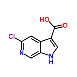 5-氯-1H-吡咯并[2,3-c]吡啶-3-羧酸结构式