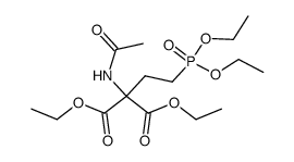 (N-acetylamino-3 bis-ethoxycarbonyl-3,3)-propylphosphonate de diethyle结构式
