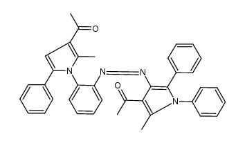 (Z)-1-(4-((2-(3-acetyl-2-methyl-5-phenyl-1H-pyrrol-1-yl)phenyl)diazenyl)-2-methyl-1,5-diphenyl-1H-pyrrol-3-yl)ethanone结构式