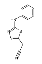 2-phenylamino-5-cyanomethyl-1,3,4-thiadiazole结构式