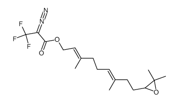 (2E,6E)-10,11-epoxyfarnesyl 2-diazo-3,3,3-trifluoropropionate Structure