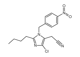 2-Butyl-4-chloro-5-(cyanomethyl]-l-[(4-nitrophenyl)-methyl]imidazole结构式