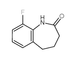 9-氟-1,3,4,5-四氢-2H-1-苯并氮杂卓-2-酮结构式