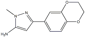 3-(2,3-Dihydro-1,4-benzodioxin-6-yl)-1-methyl-1H-pyrazol-5-amine结构式