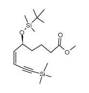 (S,Z)-methyl 5-((tert-butyldimethylsilyl)oxy)-9-(trimethylsilyl)non-6-en-8-ynoate Structure