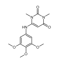 1,3-dimethyl-6-((3,4,5-trimethoxyphenyl)amino)pyrimidine-2,4(1H,3H)-dione结构式