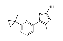 4-methyl-5-[2-(1-methyl-cyclopropyl)-pyrimidin-4-yl]-thiazol-2-ylamine Structure
