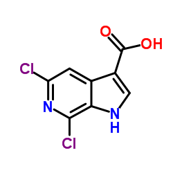 5,7-Dichloro-6-azaindole-3-carboxylic acid结构式