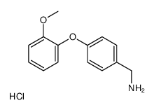 4-(2-Methoxyphenoxy)benzylamine hydrochloride, 2-[4-(Aminomethyl)phenoxy]anisole hydrochloride结构式