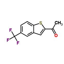 1-[5-(Trifluoromethyl)-1-benzothiophen-2-yl]ethanone结构式
