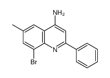 4-Amino-8-bromo-6-methyl-2-phenylquinoline结构式