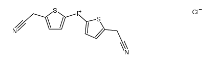 bis(5-(cyanomethyl)thiophen-2-yl)iodonium chloride Structure