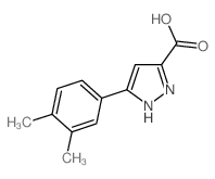 5-(3,4-Dimethylphenyl)-1H-pyrazole-3-carboxylic acid structure