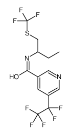 5-(Pentafluoroethyl)-N-{1-[(trifluoromethyl)sulfanyl]-2-butanyl}n icotinamide Structure