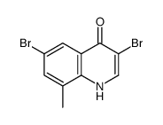 3,6-Dibromo-4-hydroxy-8-methylquinoline结构式