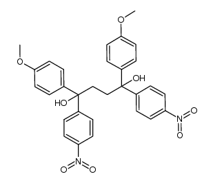 1,4-bis(4-methoxyphenyl)-1,4-bis(4-nitrophenyl)butane-1,4-diol结构式