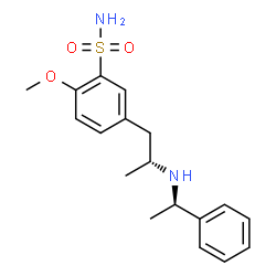 2-Methoxy-5-[(2R)-2-{[(1R)-1-phenylethyl]amino}propyl]benzenesulfonamide Structure