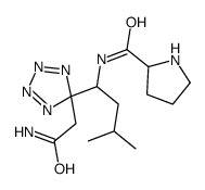 5-(1-(2-pyrrolidinylcarbonyl)amino-3-methylbutyl)-2-tetrazolylacetamide structure