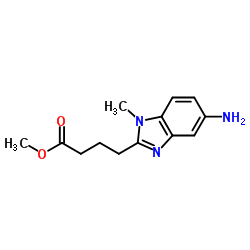 4-(5-氨基-1-甲基-1H-苯并咪唑-2-基)-丁酸甲酯结构式