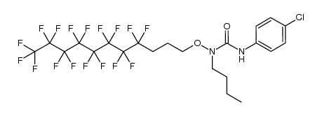 1-butyl-3-(4-chlorophenyl)-1-((4,4,5,5,6,6,7,7,8,8,9,9,10,10,11,11,11-heptadecafluoroundecyl)oxy)urea Structure